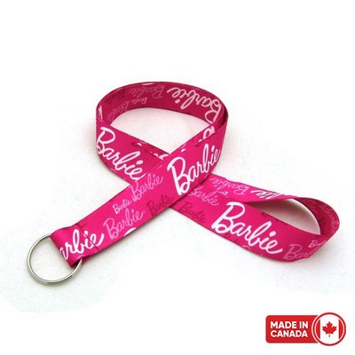 1" Digitally Sublimated Lanyard w/ Keyring